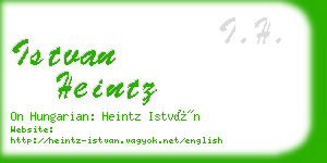 istvan heintz business card